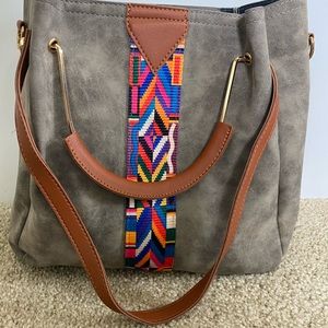 Vegan leather boho purse set